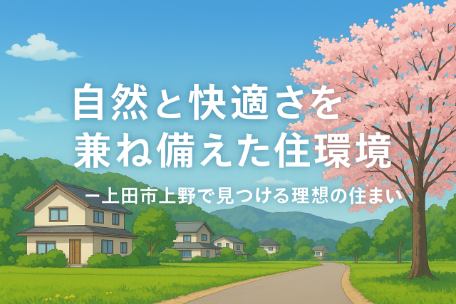 自然と快適さを両立する暮らし｜上田市上野で見つける理想の住まい